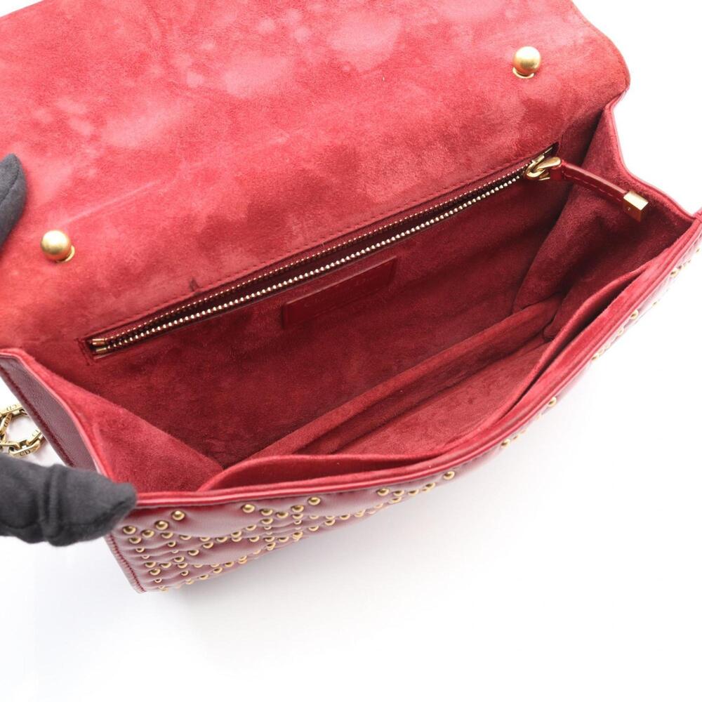 CHRISTIAN DIOR Red Leather Shoulder Bag - Picture 3 of 9